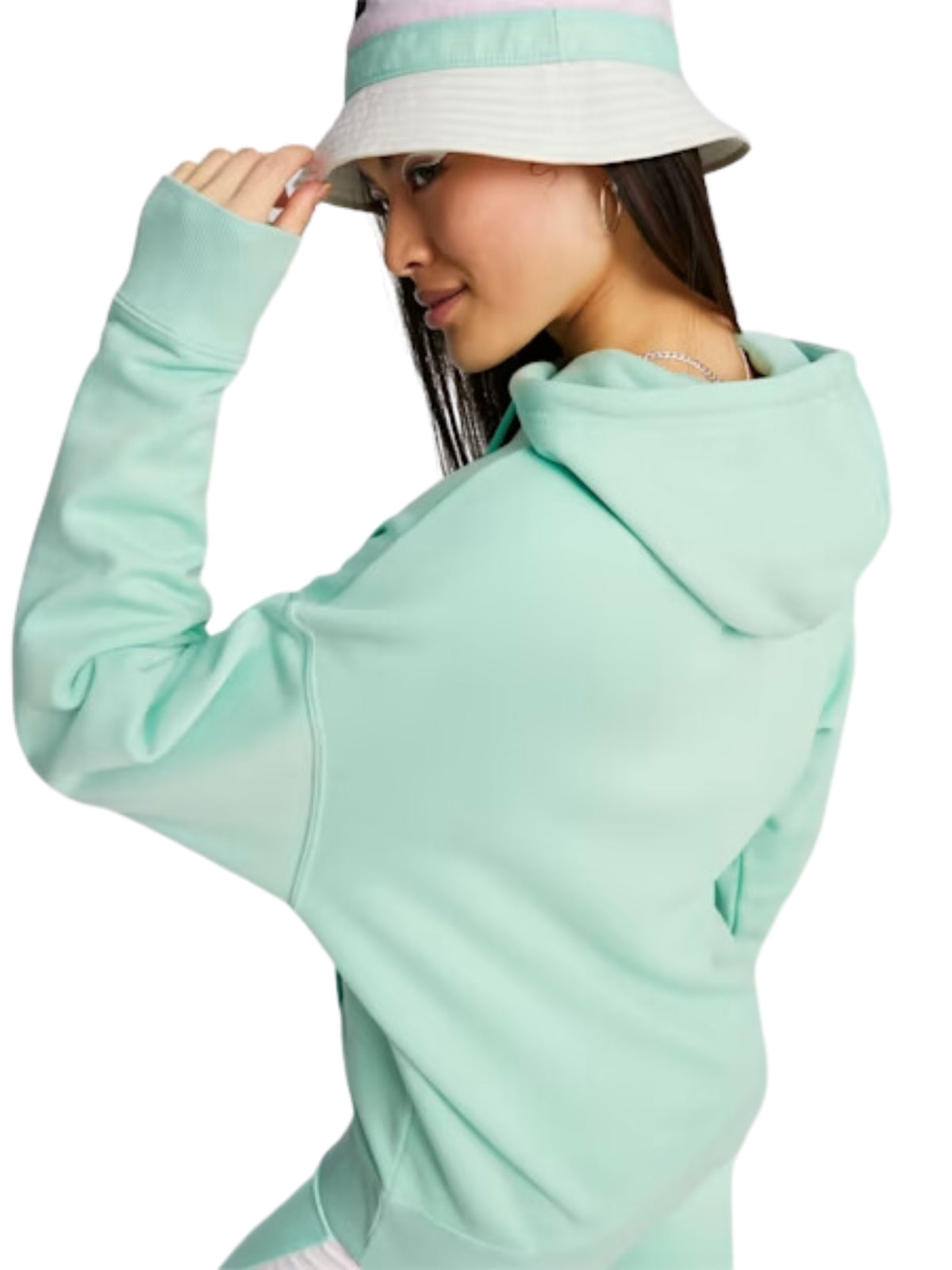 Puma Sweater Ladies Graphic Hoodie Mist Green